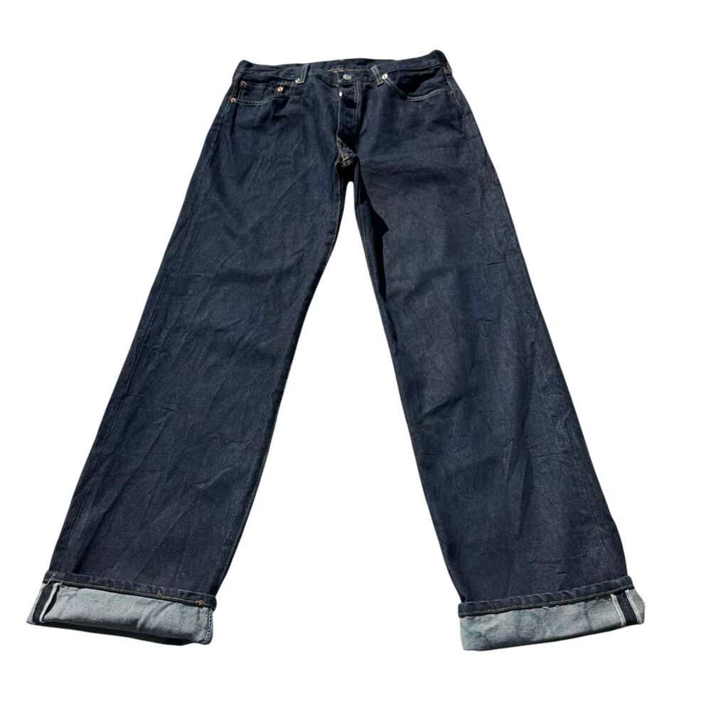 Vintage 1998 Levi's 501 Selvedge 36x36 Blank Tab Made in USA Redline Jeans 524